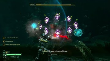 Made quick work of Ophion with the pyroshell caster - Returnal biome 6 boss fight