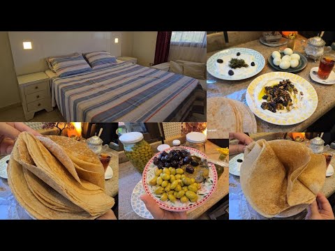 تغيير مفرش التخت و أطيب تغميسة زيتون