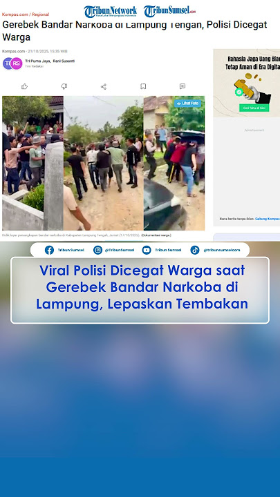 Viral Polisi Dicegat Warga saat Gerebek Bandar Narkoba di Lampung, Lepaskan Tembakan