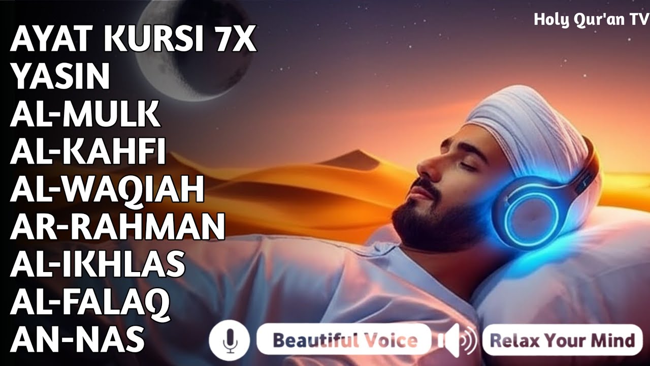 Quran Recitation in A Peaceful Voice I Alfatiha, Ayatul Kursi, Yasin ,Arrahman ,AlWaqiah