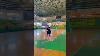 Record-breaking BACKWARDS basketball shot! 🥶