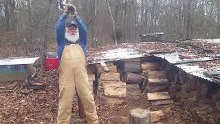 Splitting Firewood with a Maul, How I Swing