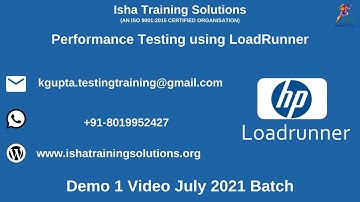 Performance Testing using LoadRunner Demo 1. Pls contact or whatsapp us on +91-8019952427 to enroll