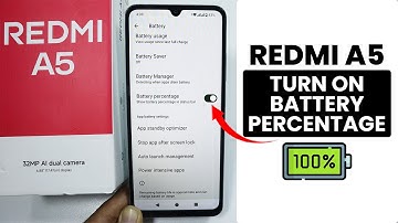 How to Turn on Battery Percentage on Redmi A5 - Battery Settings