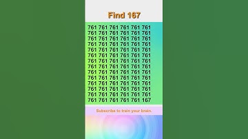 Can You Find Number 167?