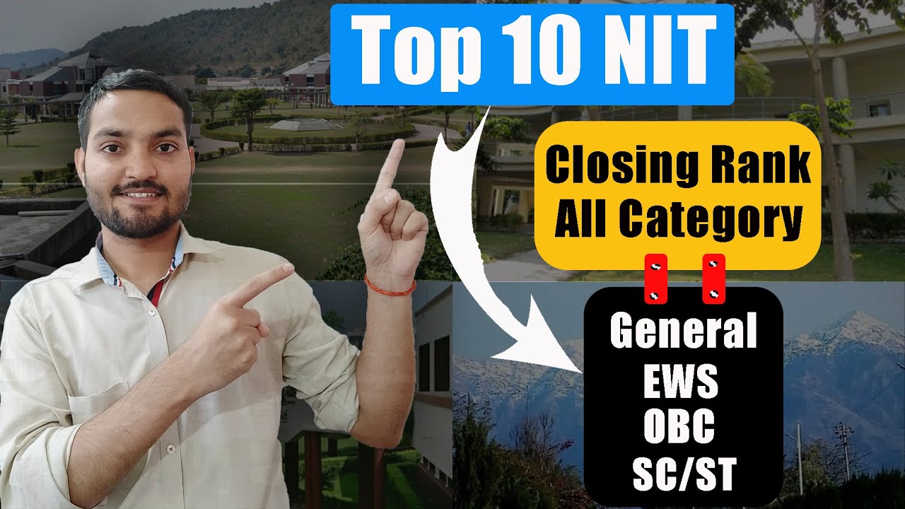 Top 10 NIT Closing cut-off or Rank with all category | Jee main Cut-off ...