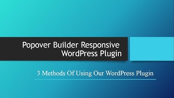 How To Add Popover Into Your Website - Popover Builder Responsive WordPress Plugin