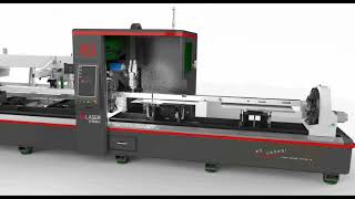 JQ Laser-FLT 6020ET Three-chuck Laser Tube Cutting Machine with Auto Feeding