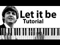 Como tocar "Let it be" (The Beatles) - Piano tutorial y partitura