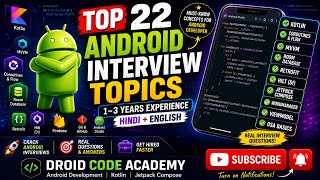TOP 22 Android Interview Topics 🚀 Every Android Developer Must Know (1–3 Years Experience)