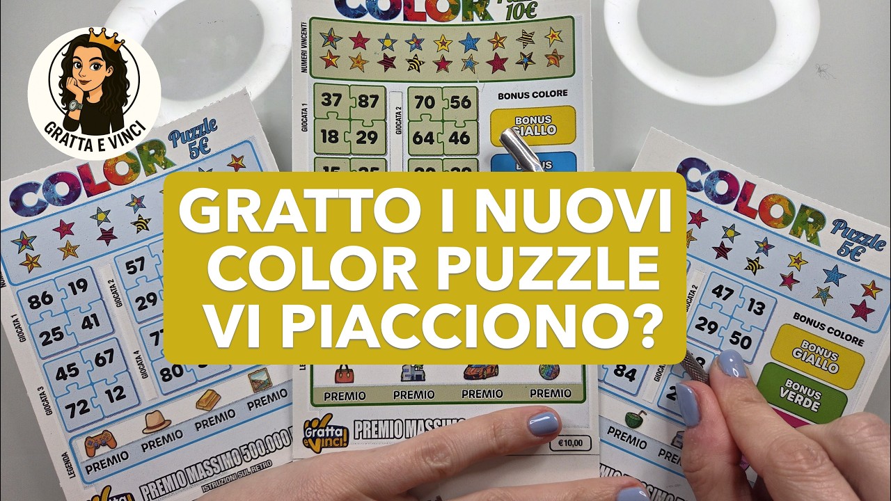 🍀🤭🌈Gratto COLOR PUZZLE 🤩🤞😍 #grattaevinci #grattaevincidelgiorno