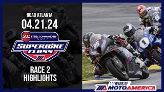 Steel Commander Superbike Race 2 at Road Atlanta 2024 - HIGHLIGHTS | MotoAmerica