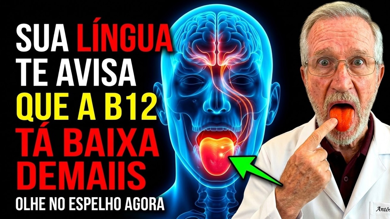 Sua LÍNGUA te avisa que a VITAMINA B12 está baixa demais (OLHE NO ESPELHO AGORA)