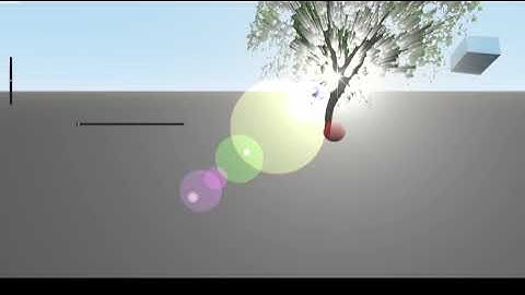 Godot 3 Sun flare shader 2 with God Rays