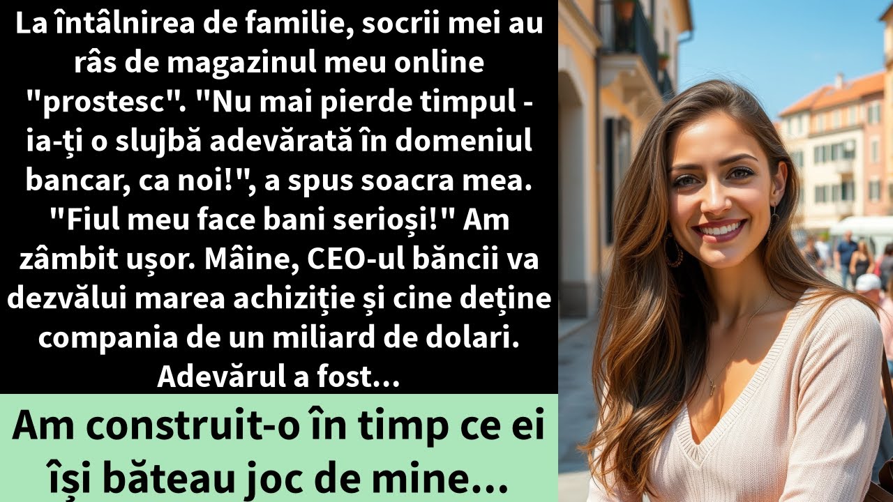 La întâlnirea de familie, socrii mei au râs de magazinul meu online 