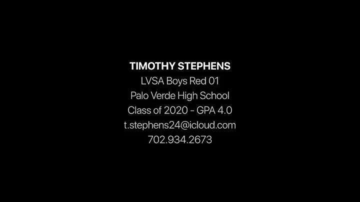 Timothy Stephens Highlight Video