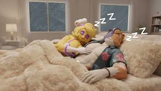 Carla And Her Husband Puradise Meowscles Sleeping During A Rainstorm ASMR