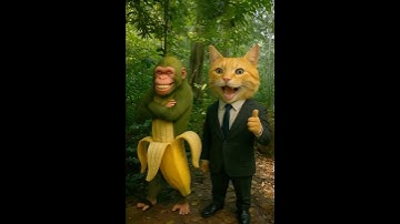 Mèo tạo ra nhân vật Brainrot Chimpanzini Bananini #cats #animation #ai #brainrot