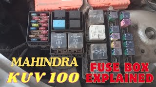 🛑 Diagnose KUV 100 Fuse Box Explained | KUV 100 Fuse Box Details #fuse #mahindra #wiring #car