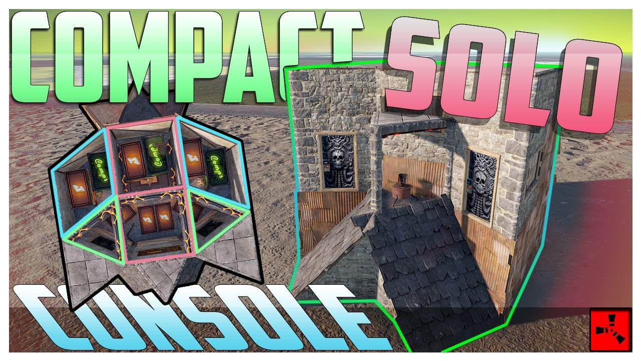 RUST CONSOLE Compact Solo Bunker Base for Beginners 2021 YouTube