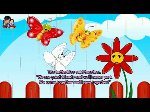 The Three Butterflies with English Subtitle - Bedtime Story