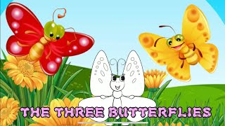 The Three Butterflies with English Subtitle - Bedtime Story