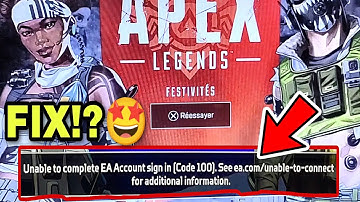 Unable To Complete EA Account Sign In Code 110 | Apex Legends Error Code 110 & Login Problem