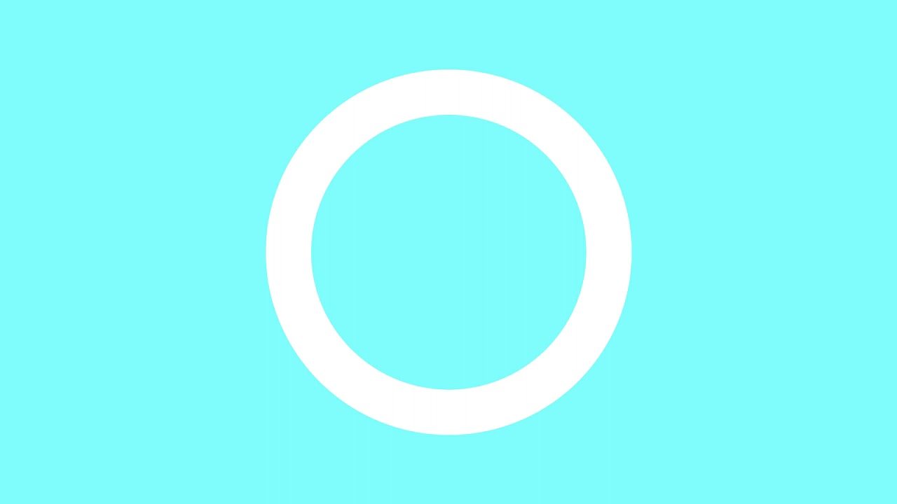 TURKOOIS BLAUW SCREEN HOEPEL, WITTE CIRKEL RING 1 UUR,