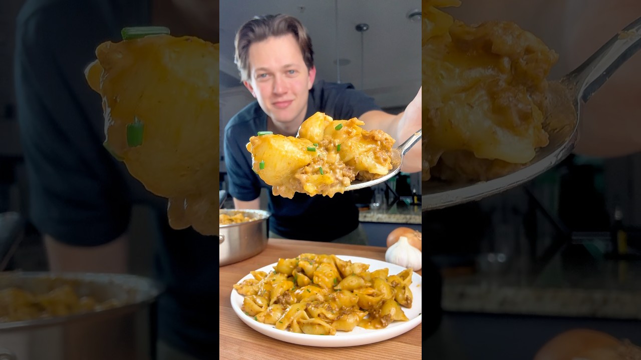 CREAMY BEEF & SHELLS (recipe pinned in comment section)