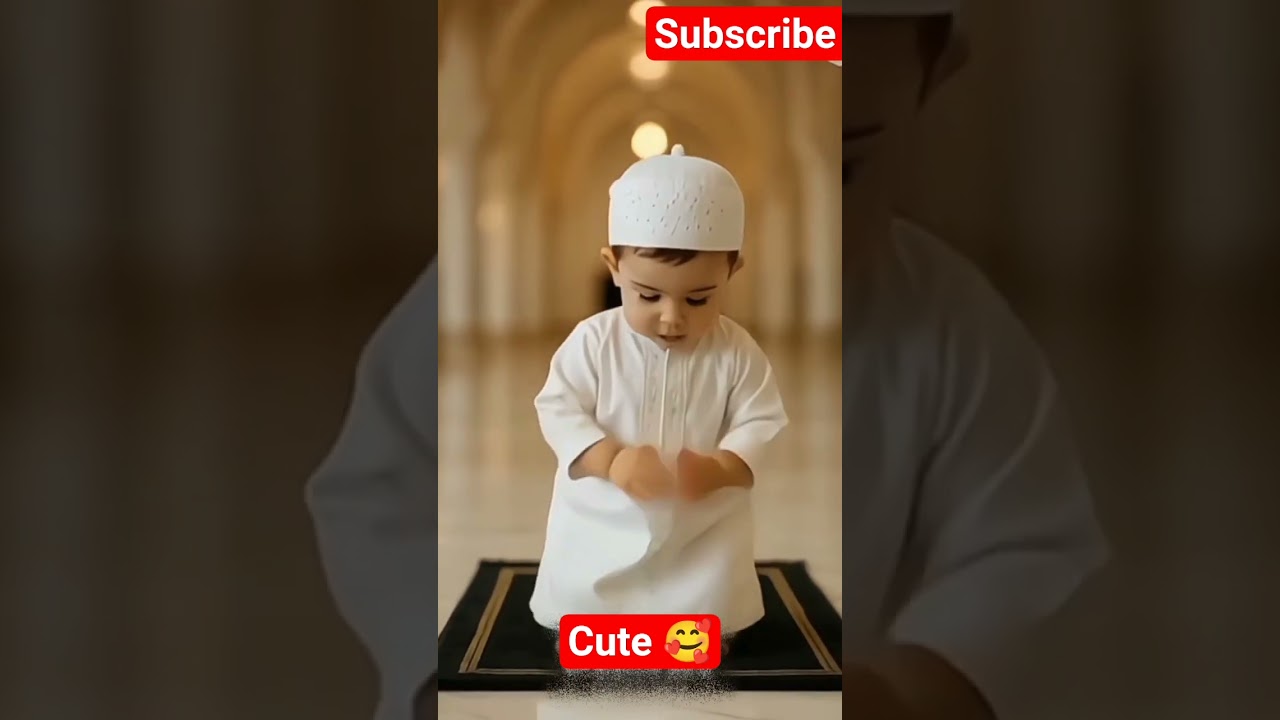“Little Imam Learning Namaz – The First Step of Prayer 🕋✨”🔥 