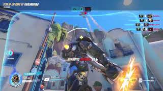 Rein Slam with Fire Strike finish On The Pharah Midair [Overwatch - Quick Play]