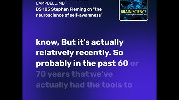 BS 185 Steven Fleming explains metacognition