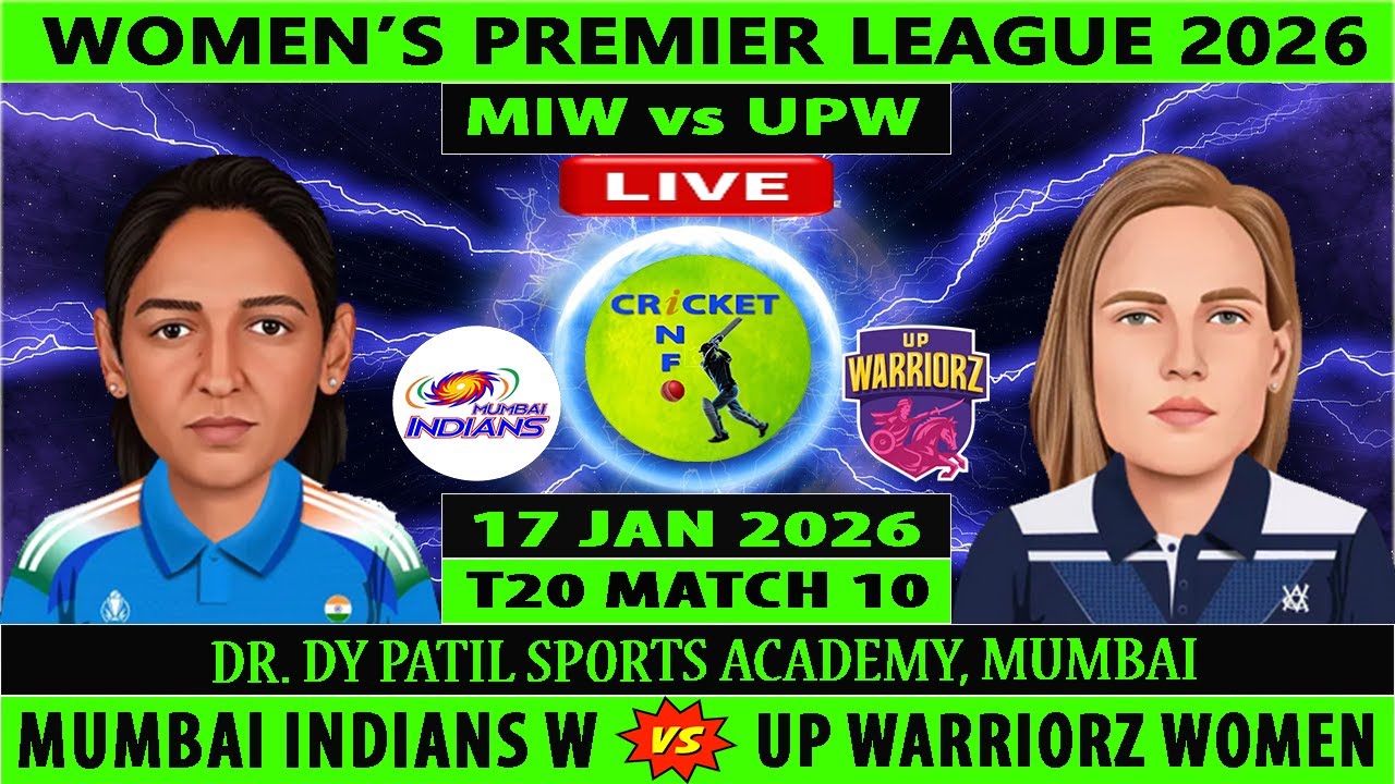 Mumbai Indians Women vs UP Warriorz Women Live | MIW vs UPW Live | 10th Match of WPL 2026 | UP vs MI
