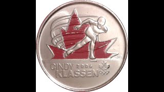 2009 Canada Cindy Klassen Quarter  25 cents Colorized