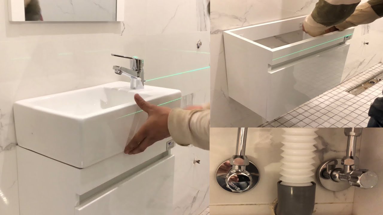 كيفية تركيب مغسلة معلقة صغيرة