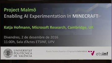 Project Malmö (Enabling AI Experimentation in MINECRAFT) - Katja Hofmann [02/12/2016]