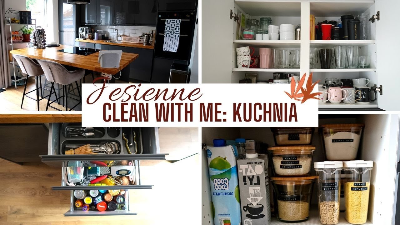 CLEAN WITH ME: KUCHNIA || ORGANIZACJA I PORZĄDKI SZAFEK W KUCHNI || MOTYWACJA DO SPRZĄTANIA