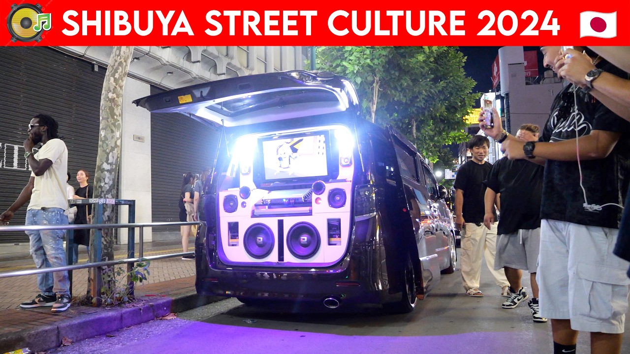 🇯🇵 Shibuya Street Culture: Cars, Beats & Subwoofers, and Police Intervention 🔊