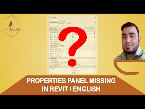 PROPERTIES PANEL MISSING IN REVIT / ENGLISH