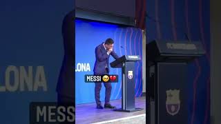 Lionel Messi couldn’t hold back his tears at his FC Barcelona farewell press conference | #shorts