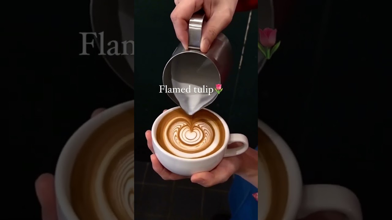 Tulip 🌷 Latte Art 🎨 | Coffee Art #baristalife #art #barista