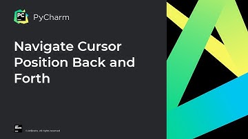 How to navigate the cursor position back and forth in PyCharm