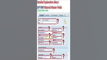 SAP S/4 HANA MM Material Master Detailed Explanation ( Basic Data 1 View )