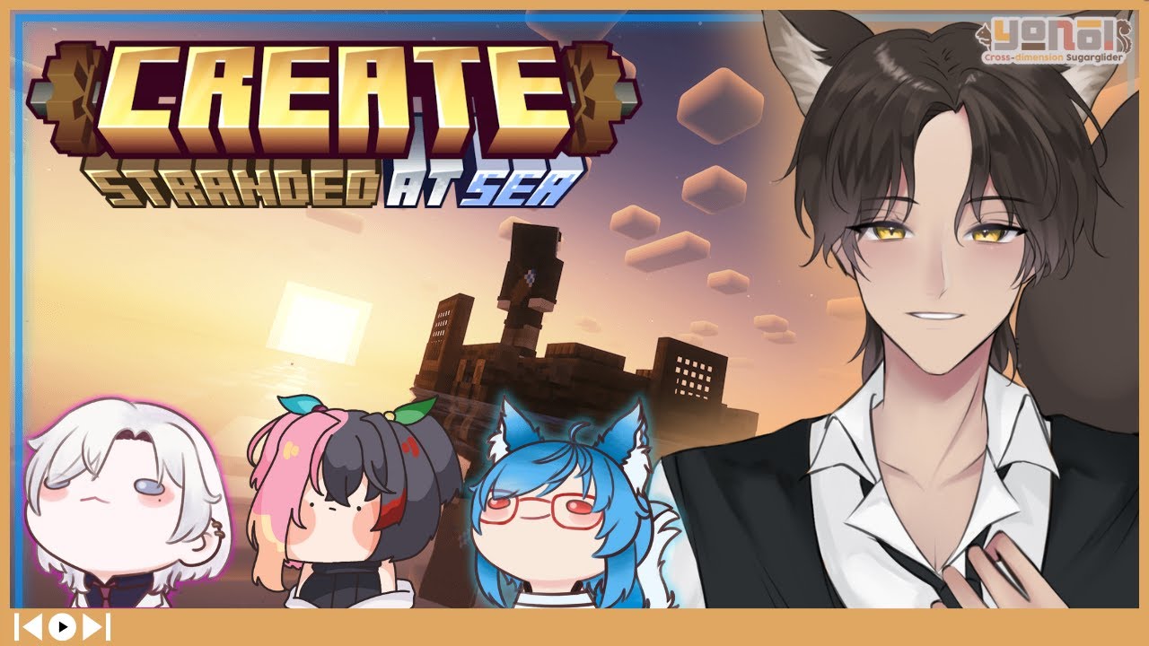 [Minecraft🔴] - Create: Stranded at Sea ออกผจญภับบนแพน้อยๆ Ft.Vtubers ...