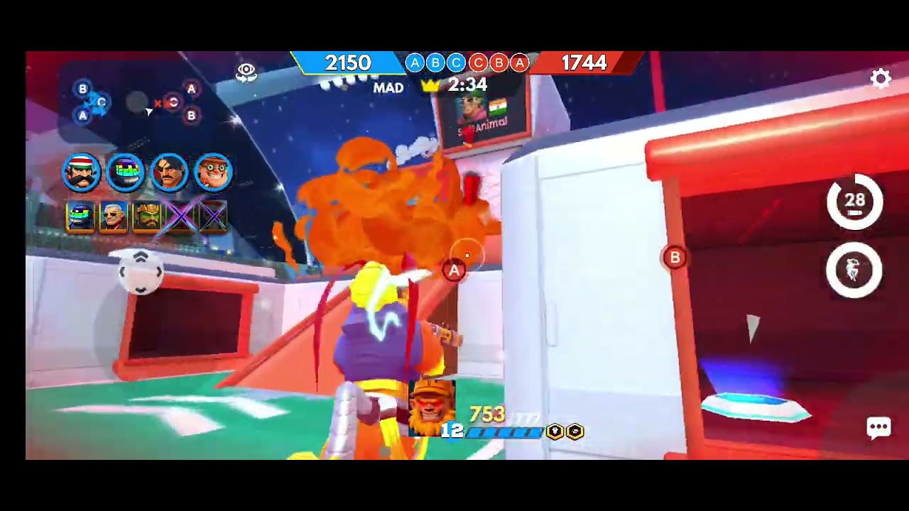 Sunny game play in frag pro shooter 