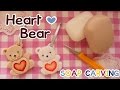 SOAP CARVING | Easy | Heart Bear |Free Template | How to make | Real Carving Sound | DIY|