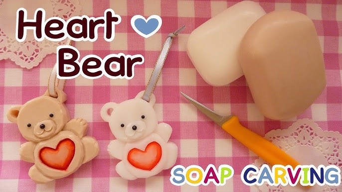 SOAP CARVING | Easy | Heart Bear |Free Template | How to make | Real Carving Sound | DIY| - YouTube soap-carving-easy-heart-bear-free-template-how-to-make-real-carving-sound-diy-youtube