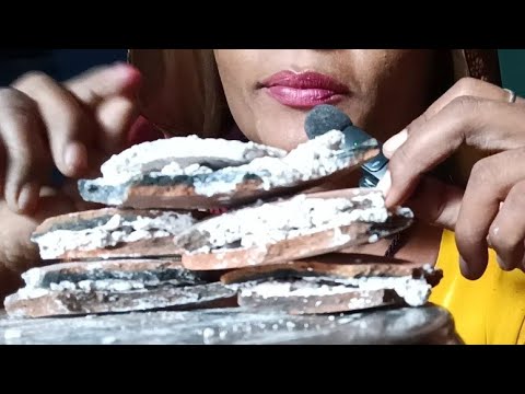multani mitti chalk | asmr eating chalk| amazing person| anupiya asmr ...