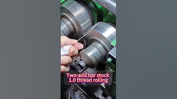 Two-axis bar stock 1.0 thread rolling#threadrollingmachine#threadrollingwheel#rollingmachine#machine