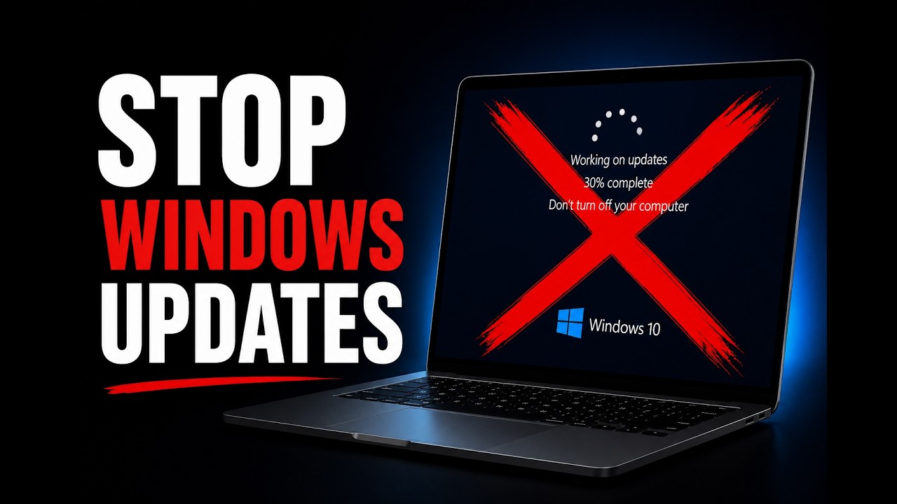 How to Disable Windows 10 Automatic Updates Permanently - YouTube